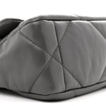 Lambskin Quilted Medium Chanel 19 Flap Dark Grey