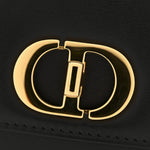 Box Calfskin 30 Montaigne Avenue Pouch Black