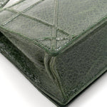 Ceramic Effect Deerskin Large Diorama Flap Bag Malachite Green