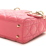 Lambskin Cannage Mini Lady Dior Pink