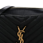 Calfskin Matelasse Monogram Lou Camera Bag Black