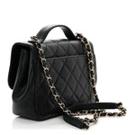 Caviar Quilted Medium Business Affinity Flap Black