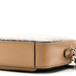 Glazed Fabric Vitello Cover FF 1974 Diagonal Bi-Color Medium Camera Case Tobacco Moro Sand Black