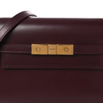 Smooth Calfskin Small Manhattan Shoulder Bag Hot Wine