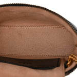 Calfskin Matelasse Chevron Mini GG Marmont Top Handle Bag Black