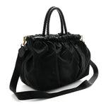 Tessuto Nylon Bow Shoulder Bag Black