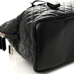 Calfskin Quilted ES Giant Travel Bag Black