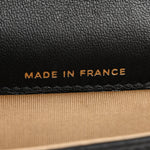 Lambskin Quilted Pearl Crush Flap With Chain Black