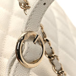 Caviar Quilted Small CC Day Backpack White