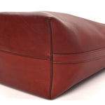 Polished Saddle Calfskin Medium N/S Park Tote Burnt Wood