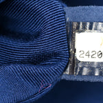 Caviar Chevron Quilted Single Flap Blue