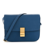 Goatskin Medium Classic Box Flap Bag Deepsea