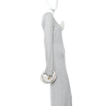 Caviar Quilted Pearl Chain Pouch Hobo White