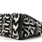 Polyester Cotton Oversized Monogram Medium Traveler Tote Bag Black Ivory