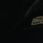 Lambskin Patent Chocolate Bar Flap Black White