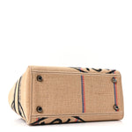 Canvas Jute Embroidered Medium Lady D-Lite Beige Multicolor
