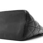 Caviar Quilted Medallion Tote Black