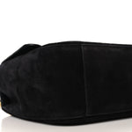 Suede Calfskin Small Souplissimo Maxi Flap Black