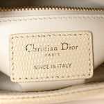Lizard Mini Lady Dior White
