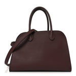 Grained Calfskin Soft Margaux 10 Bag Dark Mocha