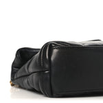Lambskin Quilted Toy Loulou Puffer Monogram Chain Satchel Black