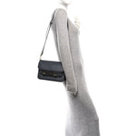 Calfskin Mini PS11 Classic Shoulder Bag Heather Grey