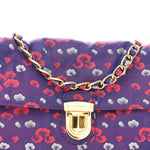 Tessuto Nylon Lurex Embroidered Flap Viola