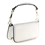 Laminated Calfskin Vlogo Micro Loco Shoulder Bag Silver