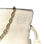 Calfskin Nano Flamenco Knot Clutch Soft White