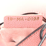Grained Calfskin Mini Saddle Bag Pink