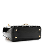 Patent Cannage Mini Lady Dior Black