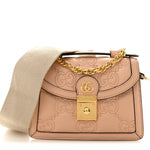 Calfskin GG Matelasse Mini Chain Top Handle Bag Light Pink