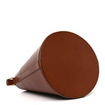 Satinated Calfskin Maillon Triomphe Bucket Bag Tan