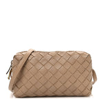 Nappa Intrecciato Nodini Mini Crossbody Almond