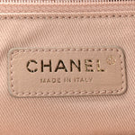 Mixed Fibers Calfskin Medium Deauville Tote Beige