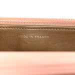 Lambskin Quilted CC Pearl Crush Wallet on Chain WOC Light Orange