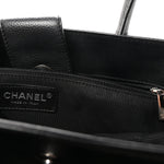 Calfskin Cerf Executive Shopper Tote Black