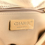 Metallic Calfskin Crochet Medium Chanel 19 Flap Gold