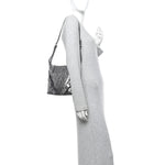 Metallic Calfskin Small Voyou Bag Silver
