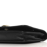 Lambskin Chevron Boy Wallet On Chain WOC Black