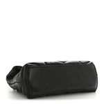 Lambskin Quilted Monogram Monochrome Small Loulou Puffer Chain Satchel Black