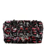 Sequin Logo Single Flap Pink Silver Black