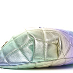 Gradient Metallic Lambskin Quilted Walking Mood Waist Bag Fanny Pack Pink Purple Green
