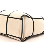 Canvas Maxi Intrecciato Large Arco Tote Beige Black