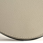 Grained Calfskin Mini Saddle Bag White