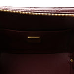 Lambskin Quilted Coco Click Bag Burgundy