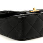 Caviar Quilted Mini Sweetheart Rectangular Flap Black