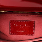 Patent Cannage Small My ABCDior Lady Dior Cherry Red