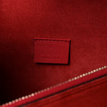 GG Supreme Monogram Suede Small Dionysus Shoulder Bag Beige Ebony Vulcanic Red