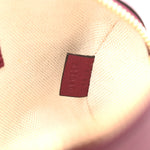 GG Supreme Monogram Textured Dollar Calfskin Web Super Mini Ophidia Top Handle Bowler Bag Rosso Ancora